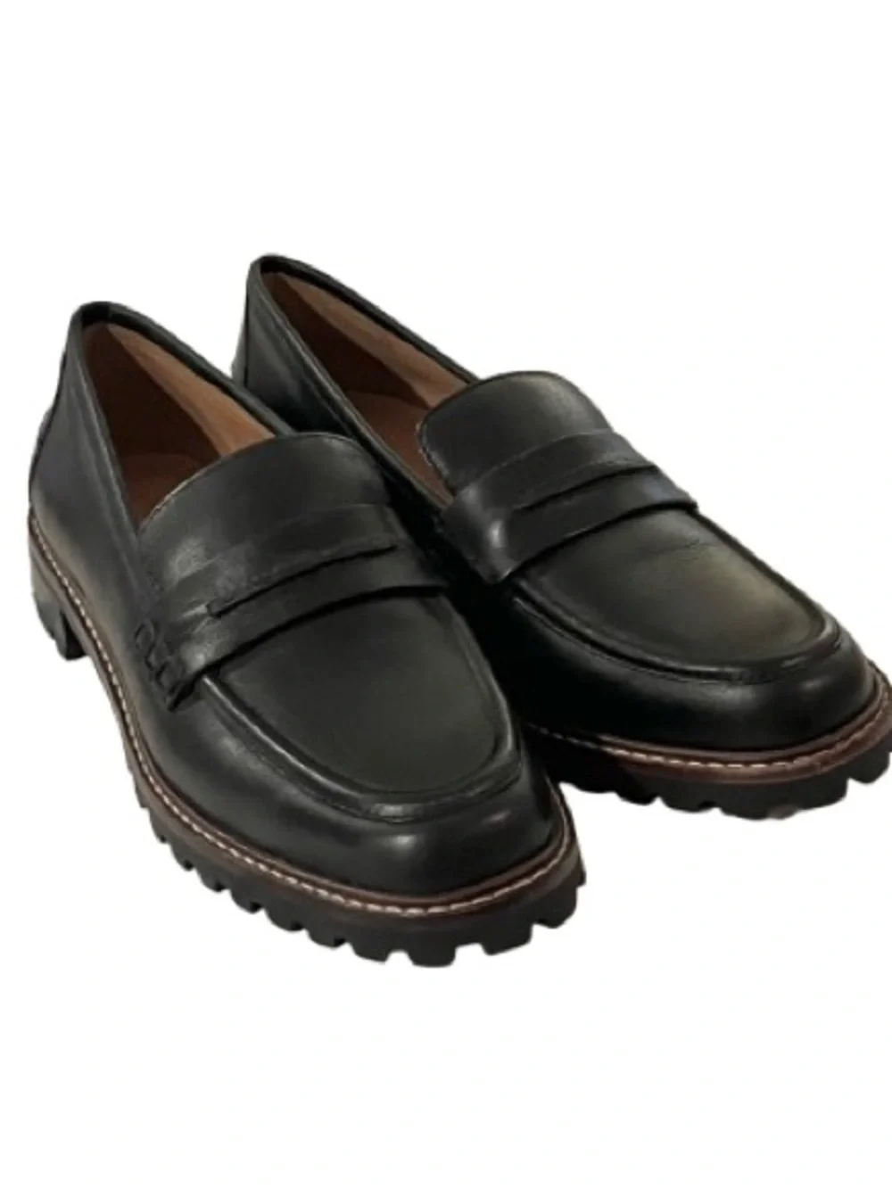 NWOT- Madewell- The Corinne Lugsole Leather Loafer. Size: 5.5